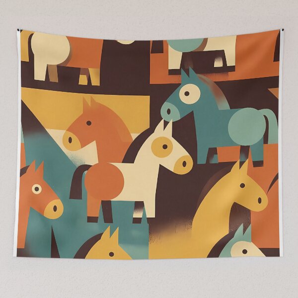 Item preview, Geometric Horse Icon Pattern (image size 7840x11680) designed and sold by Digital-Davinci.