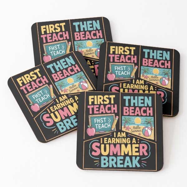 Item preview, First Teach Then Beach I Am Earning A Summer Break Teachers designed and sold by TeamLequid.