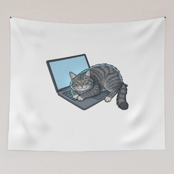 Item preview, Cat on Laptop designed and sold by k3rstman1.