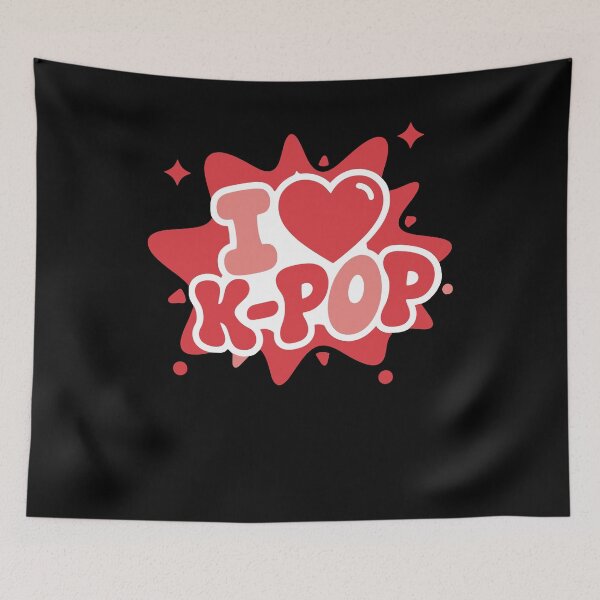 Item preview, I Love K-Pop Cute Korean Music Anime Style Kpop designed and sold by LuminOrb.