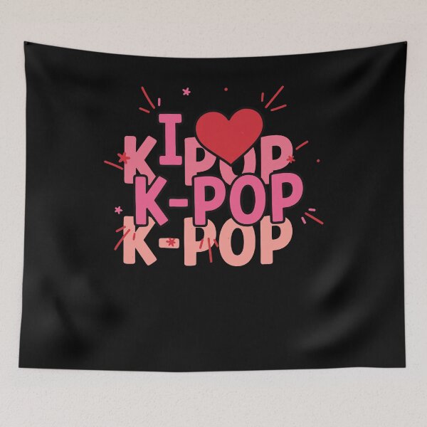 Item preview, I Love K-Pop Cute Korean Pop Music Kpop Korea designed and sold by LuminOrb.
