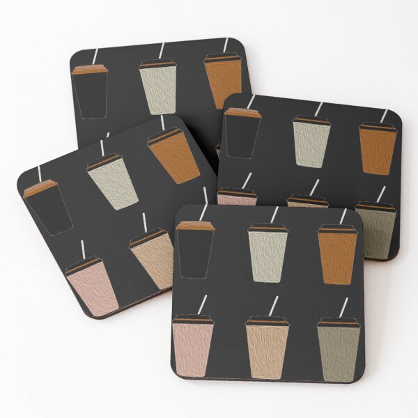 Item preview, 6 illustrations with textures, cups of coffee to go. Frame print. designed and sold by TaniaArtDesign.