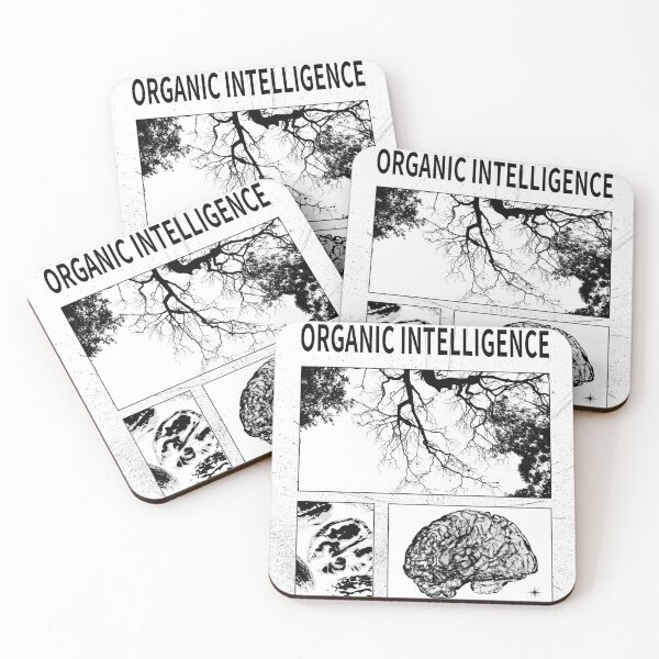 Item preview, Organic intelligence, nature sci-fi monochrome poster designed and sold by pollysann.