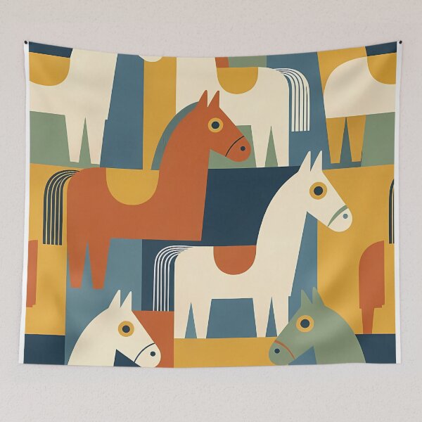 Item preview, Geometric Horse Icon Pattern (image size 7840x11680) designed and sold by Digital-Davinci.