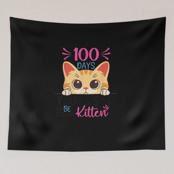 Item preview, Cute Cat 100 Days of School Happy 100th Day of School Girls designed and sold by Juansustait.