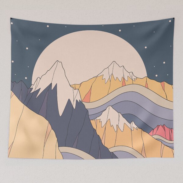 Item preview, Nights of peaks and waves designed and sold by Swadeillustrations.