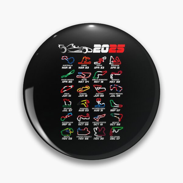 Item preview, Calendars Formula Race Cars 2025 Circuits Colors designed and sold by LANSOUN.
