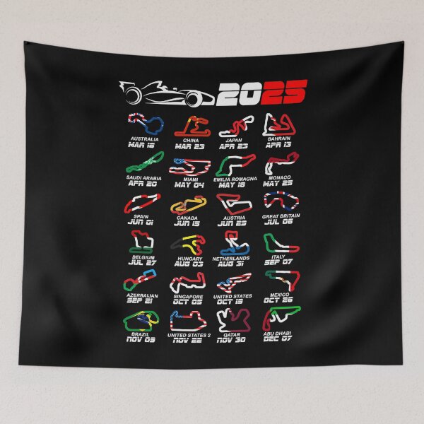 Item preview, Calendars Formula Race Cars 2025 Circuits Colors designed and sold by LANSOUN.