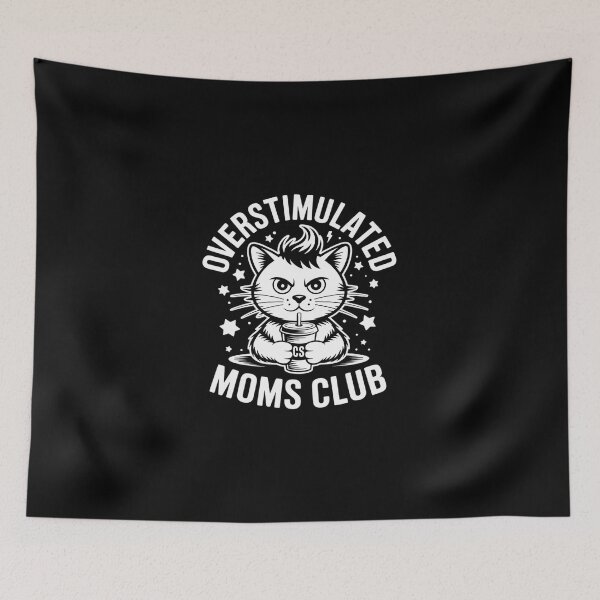 Item preview,  Overstimulated Moms Club Neurodivergent Cat Bun Mama designed and sold by DigitaldeligArt.