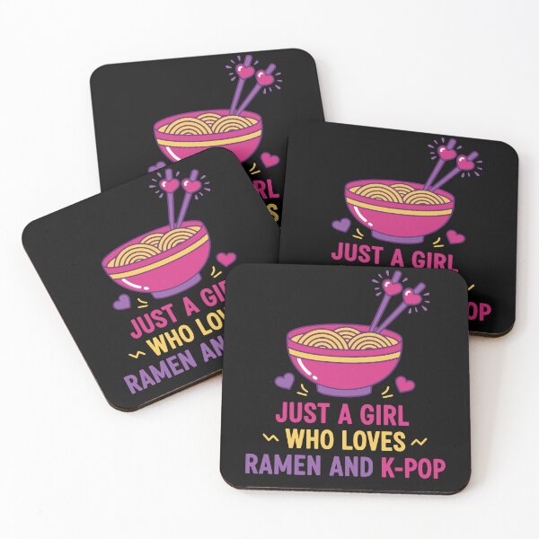Item preview, Just A Girl Who Loves Ramen And K-Pop Korean Music designed and sold by LuminOrb.