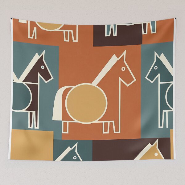 Item preview, Geometric Horse Icon Pattern (image size 7840x11680) designed and sold by Digital-Davinci.