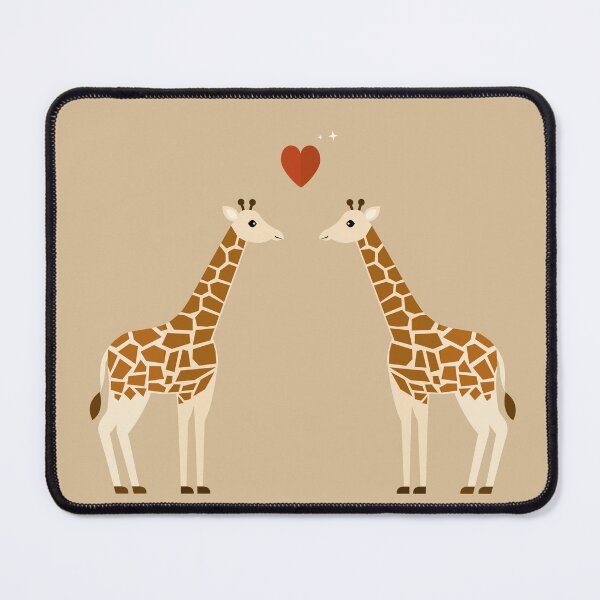 Item preview, Giraffes in love on brown designed and sold by reneesillus.