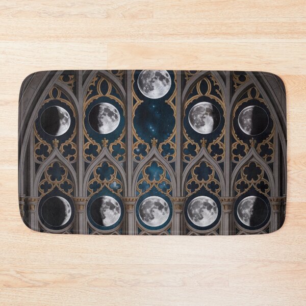 Item preview, Gothic Moon Phases Cathedral Pattern | Celestial Stained Glass Night | Dark Fantasy Seamless Design designed and sold by Tamas Das.