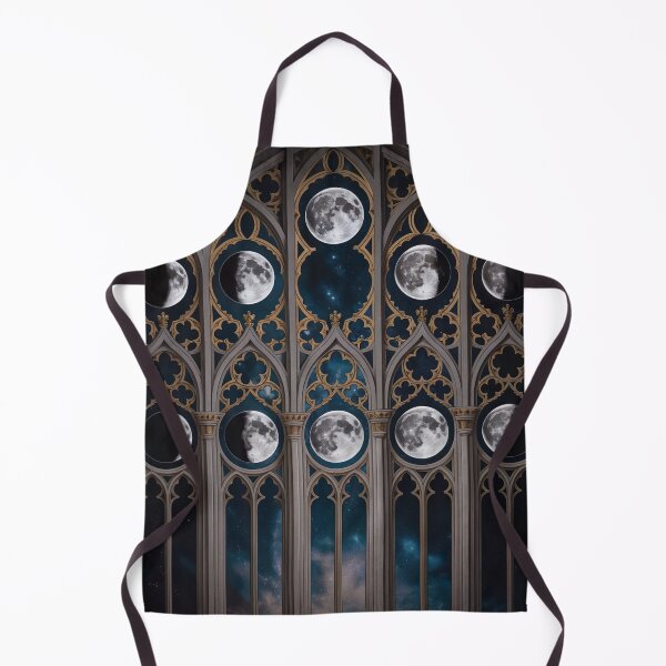 Item preview, Gothic Moon Phases Cathedral Pattern | Celestial Stained Glass Night | Dark Fantasy Seamless Design designed and sold by Tamas Das.