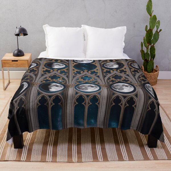 Item preview, Gothic Moon Phases Cathedral Pattern | Celestial Stained Glass Night | Dark Fantasy Seamless Design designed and sold by Tamas Das.
