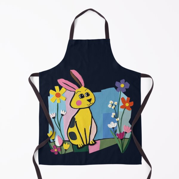 Item preview, Cubist Easter Bunny with Flowers Oil Painting Style designed and sold by UnhingedBird.