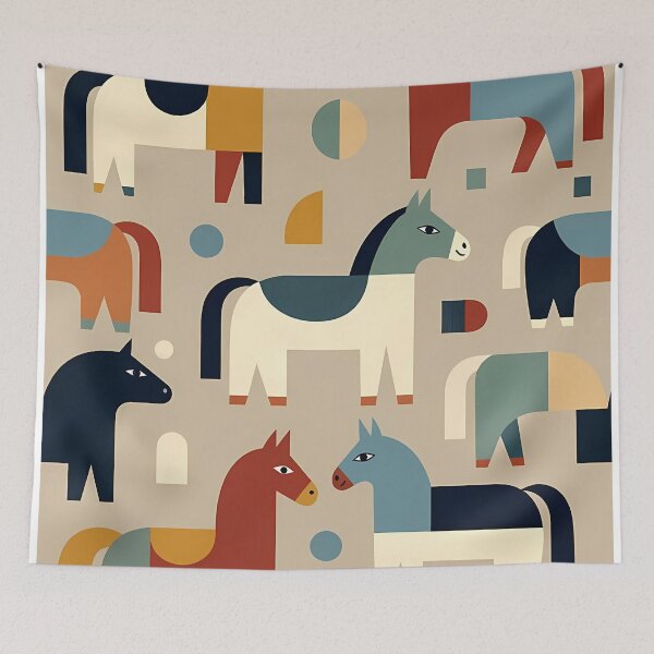 Item preview, Geometric Horse Icon Pattern (image size 7840x11680) designed and sold by Digital-Davinci.