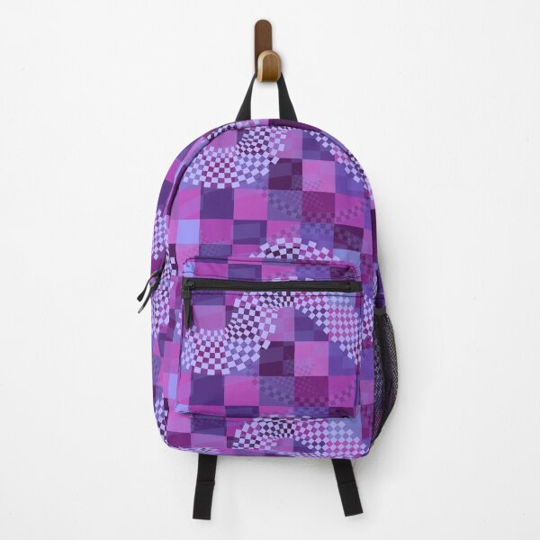 Item preview, Funky purple checkered pattern designed and sold by FurryFantasy.