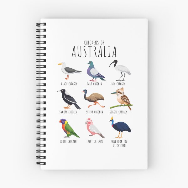 Item preview, Chickens of Australia – Funny Australian birds with silly chicken names | Aussie Humour (on light colours) designed and sold by messy-nessie.