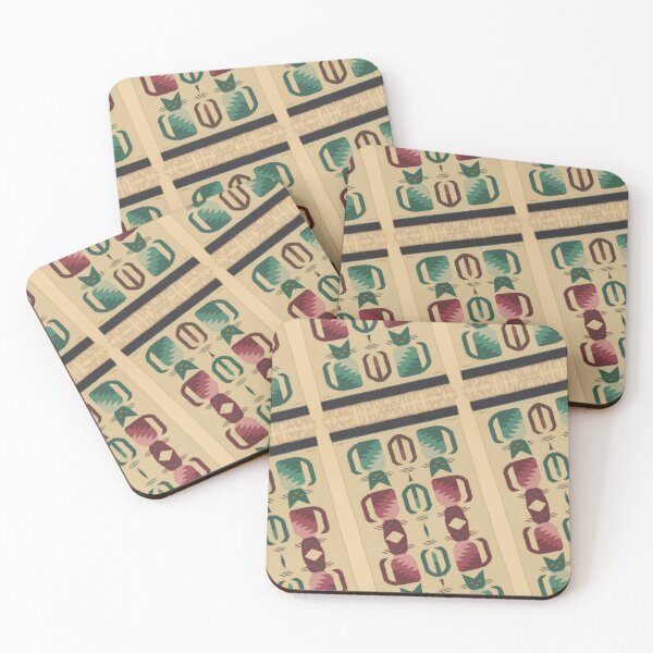 Item preview, Retro Cat Quartet – Stylized Grid Print designed and sold by LuxuryApparels.