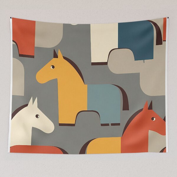 Item preview, Geometric Horse Icon Pattern (image size 7840x11680) designed and sold by Digital-Davinci.