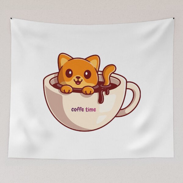 Item preview, Coffee Time With Cat. designed and sold by Dinasshop.