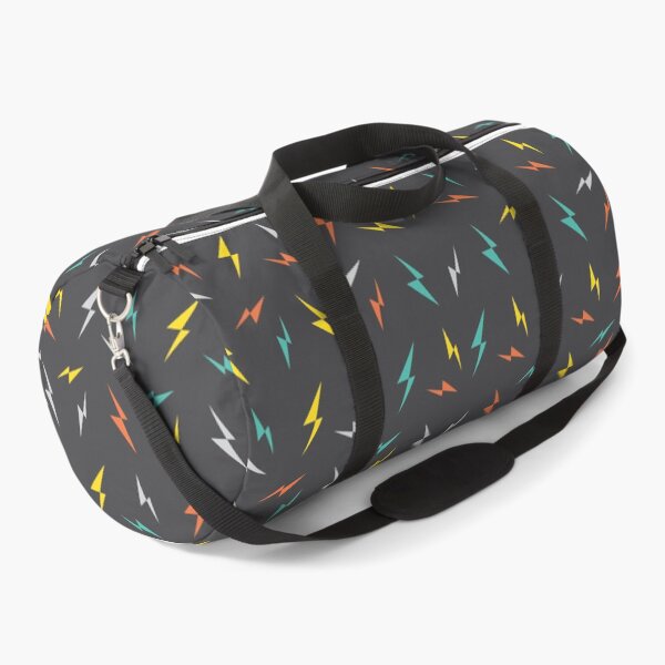 Item preview, Charcoal Multicolor Lightning Bolt Pattern Bag – Sporty Micro Print (Phone Strap Bag, Tote, Backpack, Duffle) designed and sold by XO..