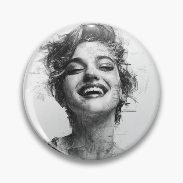 Item preview, Woman smiling abstract art drawing sketch designed and sold by AwesomeArtist26.