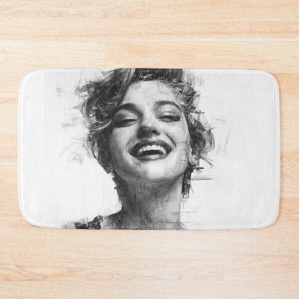Item preview, Woman smiling abstract art drawing sketch designed and sold by AwesomeArtist26.