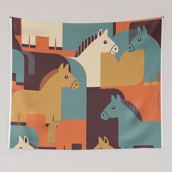 Item preview, Geometric Horse Icon Pattern (image size 7840x11680) designed and sold by Digital-Davinci.