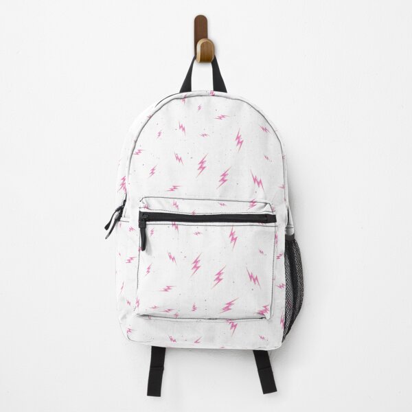 Item preview, White & Pink Lightning Bolt Micro Pattern Bag – Clean Sporty Scatter Print (Phone Strap Bag, Tote, Backpack, Duffle) designed and sold by XO..