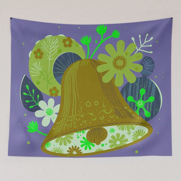 Item preview, Floral Bell Illustration designed and sold by joycrysstudio.