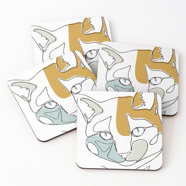 Item preview, Gato Minimalista Abstracto en Línea designed and sold by YanitaTF.