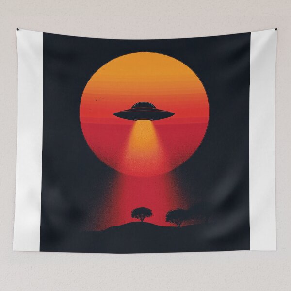 Item preview, UFO Hovering at Sunset designed and sold by lautir.