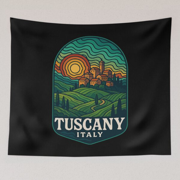 Item preview, Tuscany Italy Europe Trippy Art Travel designed and sold by TomFrontierArt.