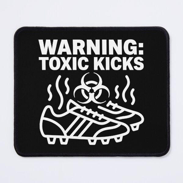 Item preview, Warning Toxic Kicks - Smelly Soccer Boots Biohazard designed and sold by TextCrew.