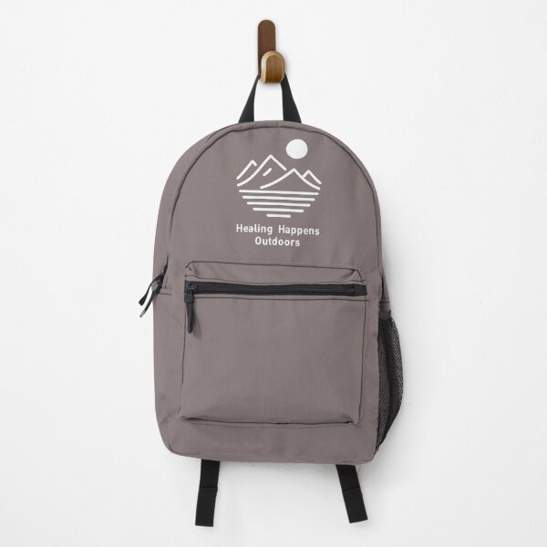 Item preview, Healing Happens Outdoors – Mountain Therapy Nature Line Art designed and sold by ZORYVA Studio.