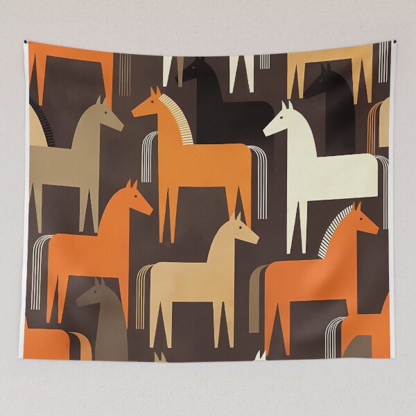 Item preview, Geometric Horse Icon Pattern (image size 7840x11680) designed and sold by Digital-Davinci.