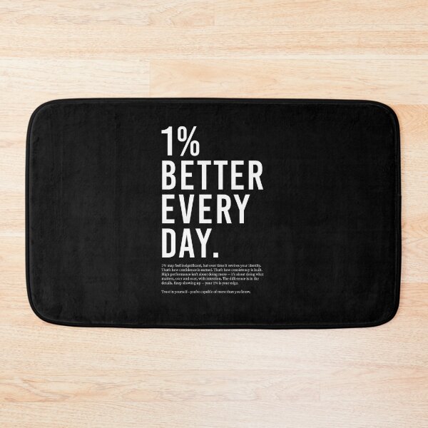 Item preview, 1% Better Everyday, motivational quote designed and sold by corbrand.