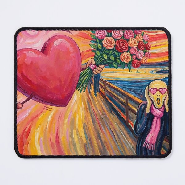 Item preview, The Scream of Love - Funny Edvard Munch Parody Art designed and sold by AgingeR.