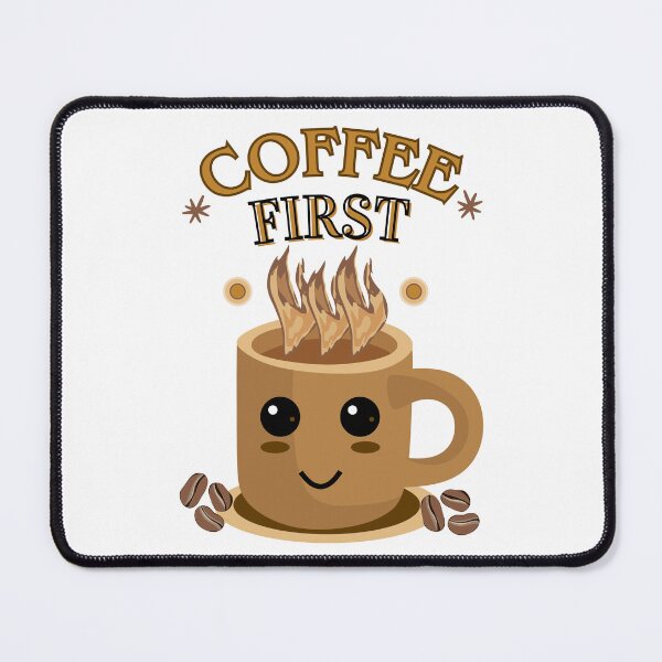 Item preview, "Coffee first" mug design designed and sold by Denisov Designs.