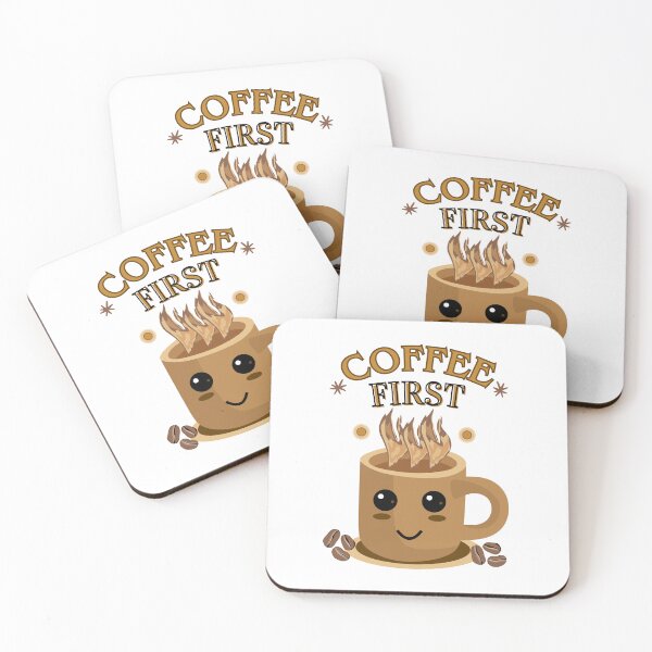 Item preview, "Coffee first" mug design designed and sold by Denisov Designs.
