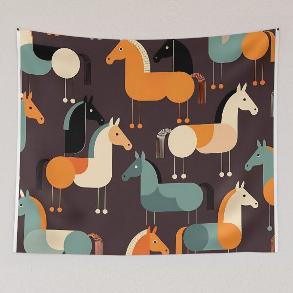 Item preview, Geometric Horse Icon Pattern (image size 7840x11680) designed and sold by Digital-Davinci.