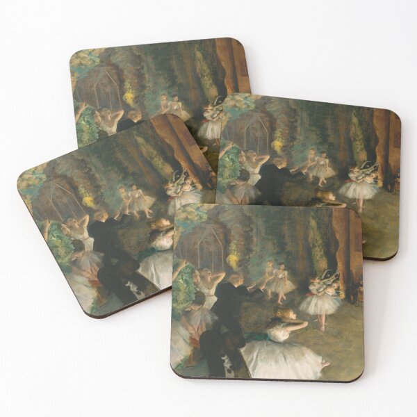 Item preview, The Rehearsal of the Ballet Onstage by Edgar Degas: Impressionist Ballet Poster designed and sold by artofuniverse.