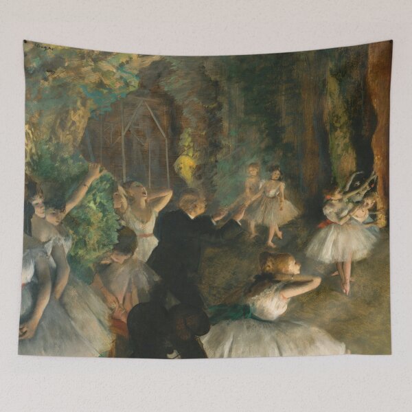 Item preview, The Rehearsal of the Ballet Onstage by Edgar Degas: Impressionist Ballet Poster designed and sold by artofuniverse.