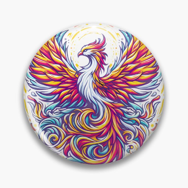 Item preview, Fiery Phoenix Ascending Mythical Bird Art designed and sold by KellyfuTStudio.