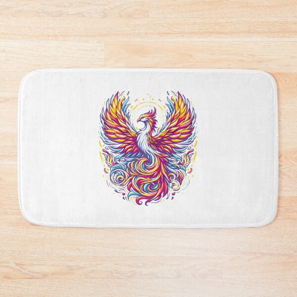 Item preview, Fiery Phoenix Ascending Mythical Bird Art designed and sold by KellyfuTStudio.