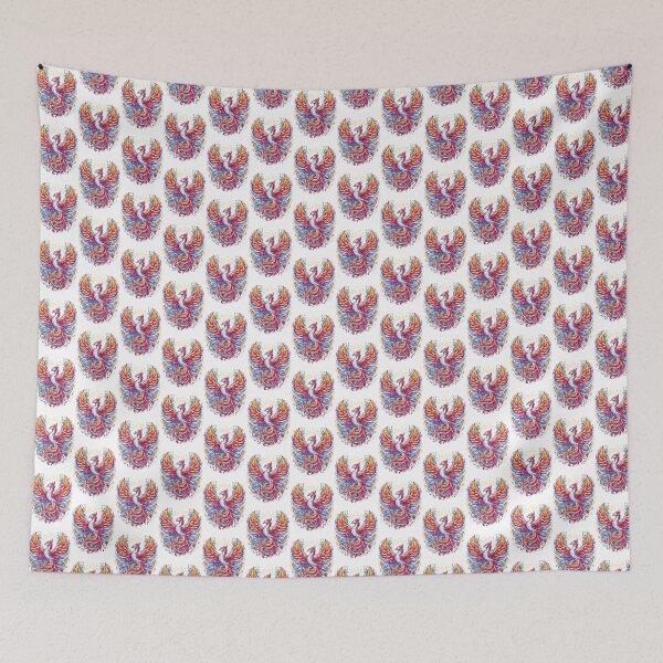 Item preview, Fiery Phoenix Ascending Mythical Bird Art designed and sold by KellyfuTStudio.