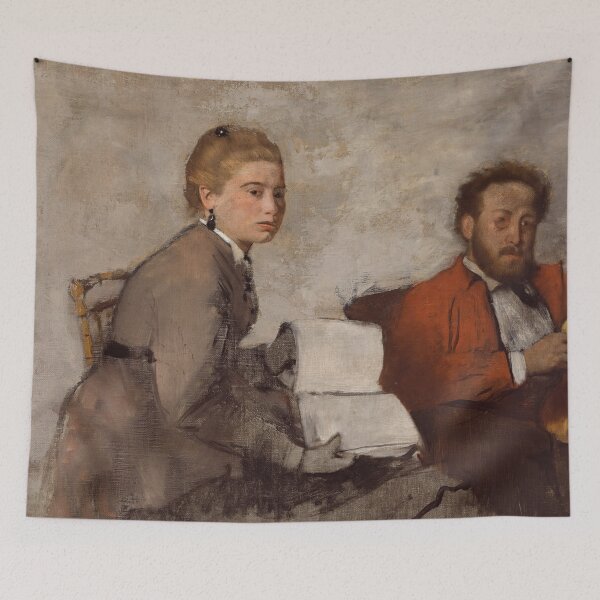 Item preview, Violinist and Young Woman by Edgar Degas: Impressionist Music Room Poster designed and sold by artofuniverse.
