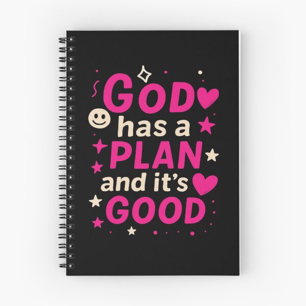 Item preview, Faithful Motivation Quote – “God Has a Plan and It’s Good” – Bold Pink Christian Typography Art designed and sold by Bright Nest Studio.